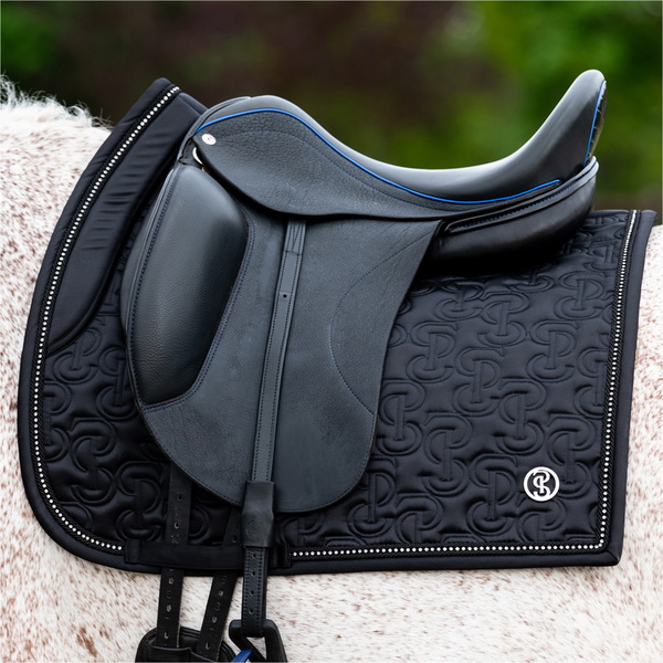 2025 PS of Sweden Crystal Satin Dressage Saddle Pad 1110-117-990 - Black